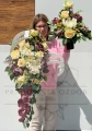 Zestaw: Kompozycja w leżaku "Delikatna Elegancja Miłość" + bukiet