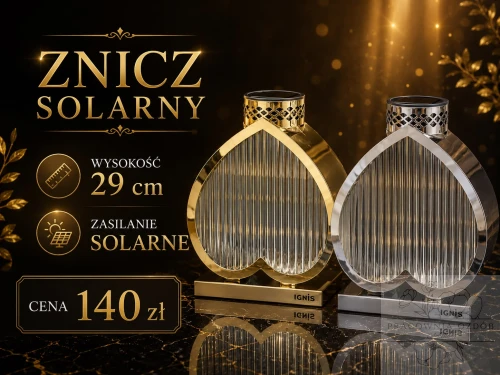 Znicz Solarny Premium "Serce Światła"