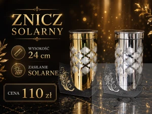 Znicz Solarny Premium "Róża"