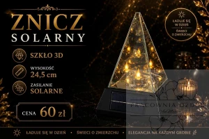Znicz Solarny Premium "Trójkąt 3D"