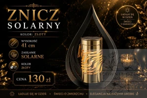 Znicz Solarny Premium "Płomień Pamięci"