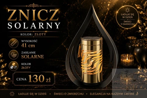 Znicz Solarny Premium "Płomień Pamięci"