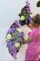 Zestaw: Kompozycja nagrobna "Fioletowa Harmonia" + bukiet
