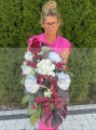 Kompozycja nagrobna "Burgundowa Pamięć"