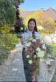 Zestaw: Kompozycja nagrobna "Burgundowa Elegancja " + bukiet