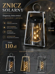 Znicz Solarny Premium "Elegance" 