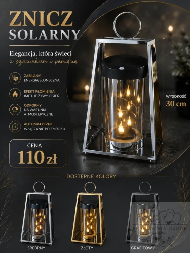 Znicz Solarny Premium "Elegance"