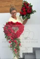 Zestaw: Kompozycja serce "Wieczna Miłość" + bukiet