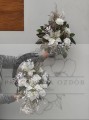 Zestaw: Kompozycja „Biały Spokój Świąt” + bukiet