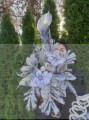 Zestaw: Kompozycja " Srebrne Wspomnienia" + bukiet