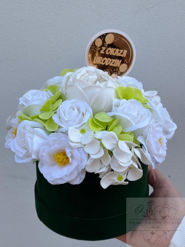 FlowerBox z kwiatów mydlanych " Kwiatowa Świeżość"