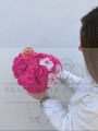FlowerBox z kwiatów mydlanych " Serce w Fuksji"