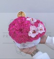 FlowerBox z kwiatów mydlanych " Serce w Fuksji"