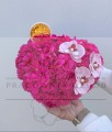 FlowerBox z kwiatów mydlanych " Serce w Fuksji"