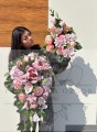 Zestaw: Kompozycja łezka "Różowa Elegancja" + bukiet