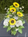 Bukiet nagrobny ze słonecznikami