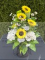 Bukiet nagrobny ze słonecznikami