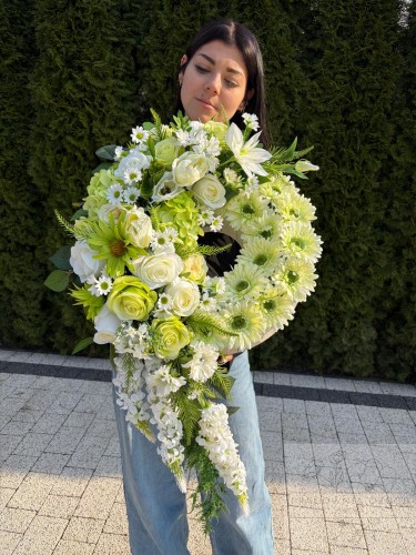 Kompozycja koło " Szept Seledynu"