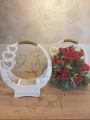 Drewniana podstawa do kompozycji florystycznych – serca