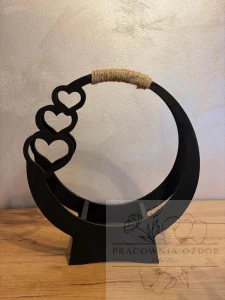 Drewniana podstawa do kompozycji florystycznych – serca