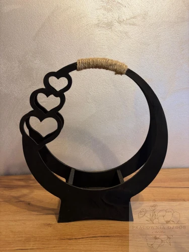 Drewniana podstawa do kompozycji florystycznych – serca
