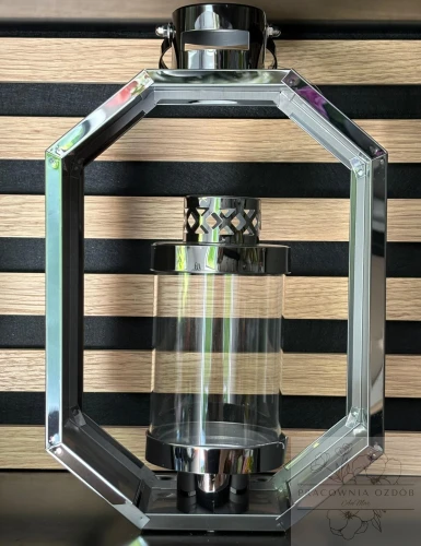 Znicz nagrobny " Geometryczna forma black silver"